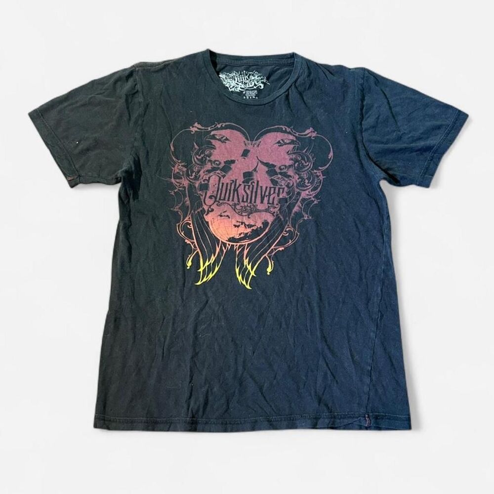 Quiksilver insane y2k graphic boxy cropped t shirt